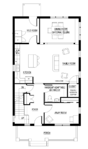 Grand Prize Winning Craftsman floor plan from the DOE Challenge Home Competition.