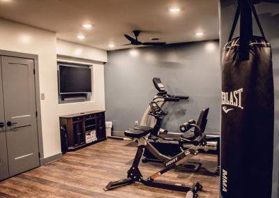 basement fitness center gym space