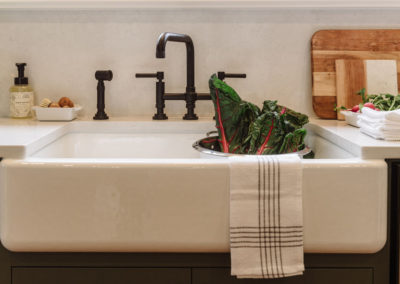 farmhouse sink and new fixtures