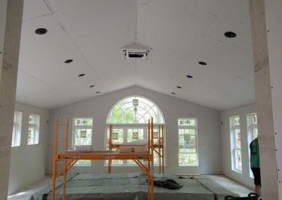 drywall installed on new addition