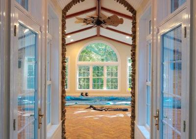 stone work surrounding arched doorway