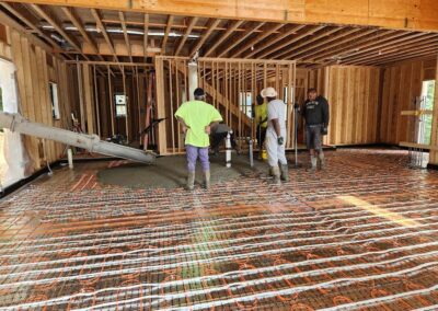 June 8 pouring concrete over heated floor elements