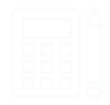 Icon of a calculator and pencil