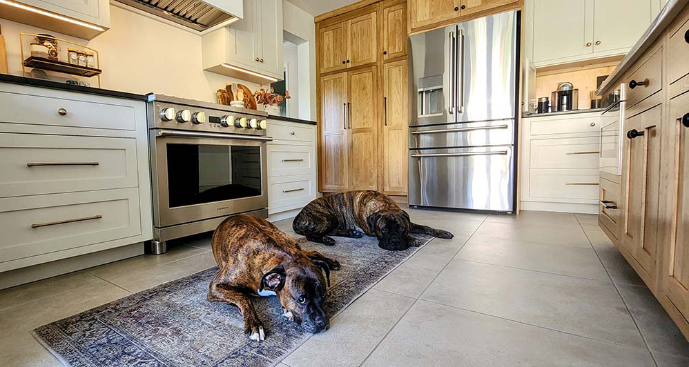 Ivywood Kitchen with warm Hickory custom cabinetry